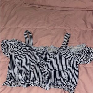 Habitual Blue and White Striped Kids Tank Top